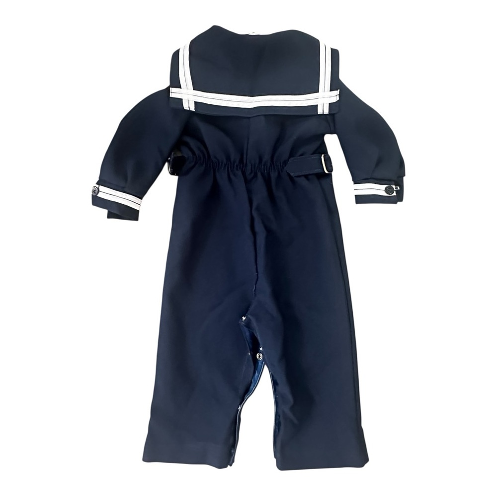 Vintage 24M Navy Sailor Romper R-Gee Originals USA Toddler Baby Outfit